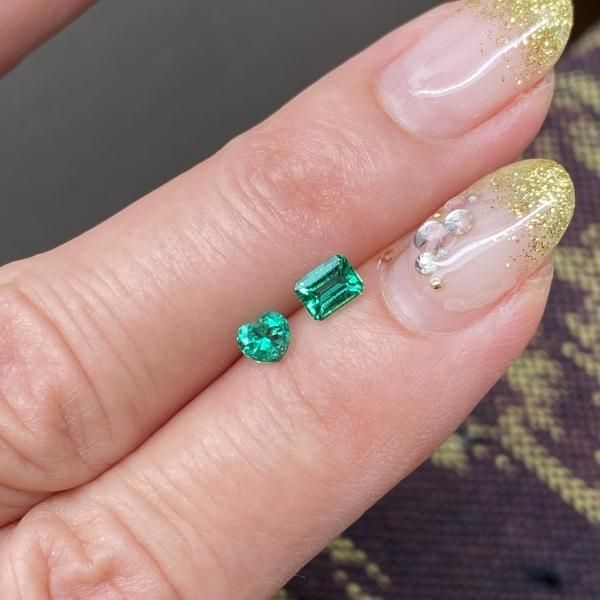 ハイクオリティ☆天然エメラルド ハートシェイプ 0.229ct ハイクオリティ☆天然エメラルド ハートシェイプ 0.229ct