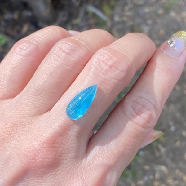 リング制作 オールドストック☆大粒パライバトルマリン ペアシェイプ