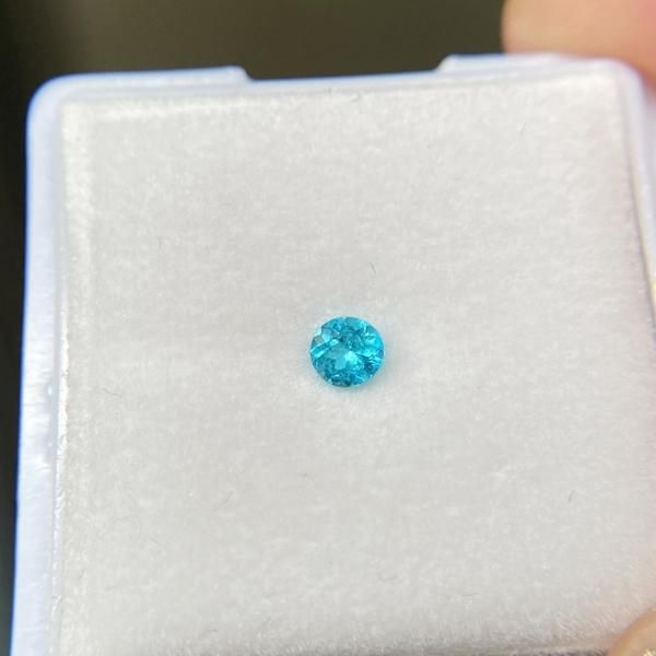 極美☆パライバトルマリン ルース 0.125ct 中央宝石研究所鑑別書 Cuo 