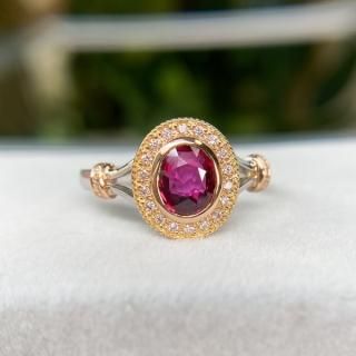 ペンダントトップ2個 K18PG 希少☆天然ピンクダイヤモンド 0.13ct ペンダントトップ