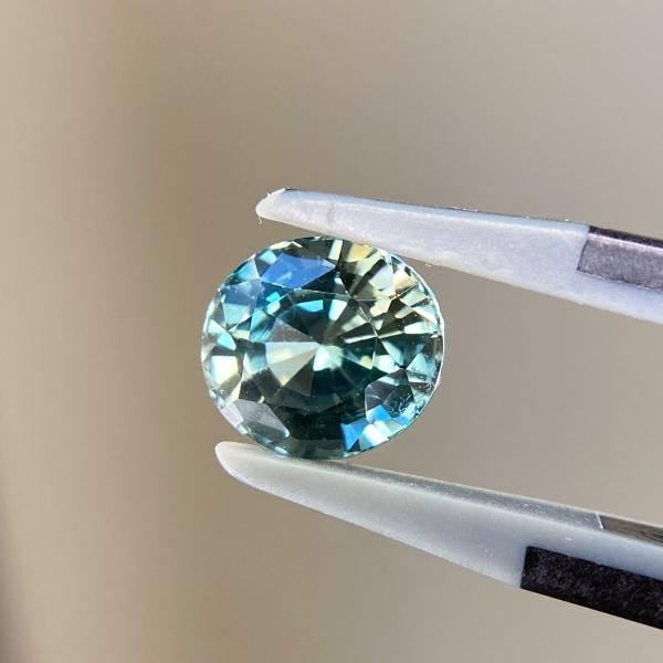 極美・レア☆大粒ティールサファイア オーバル 約3.245ct 強多色