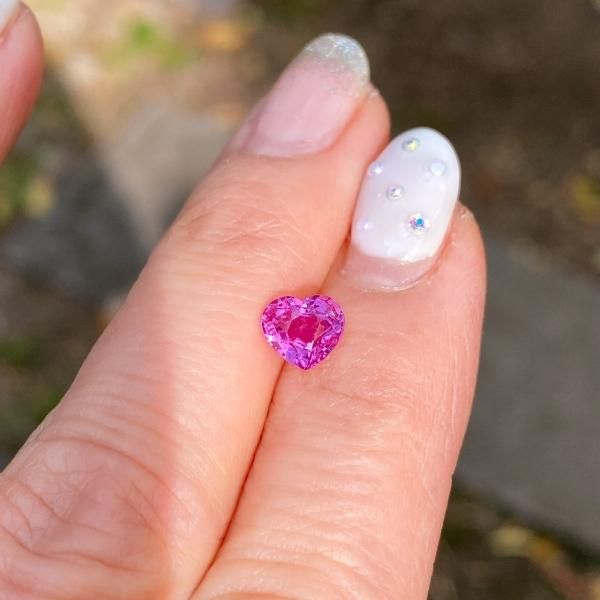 ハイクオリティ☆天然ピンクサファイア ハートシェイプ 1.176ct