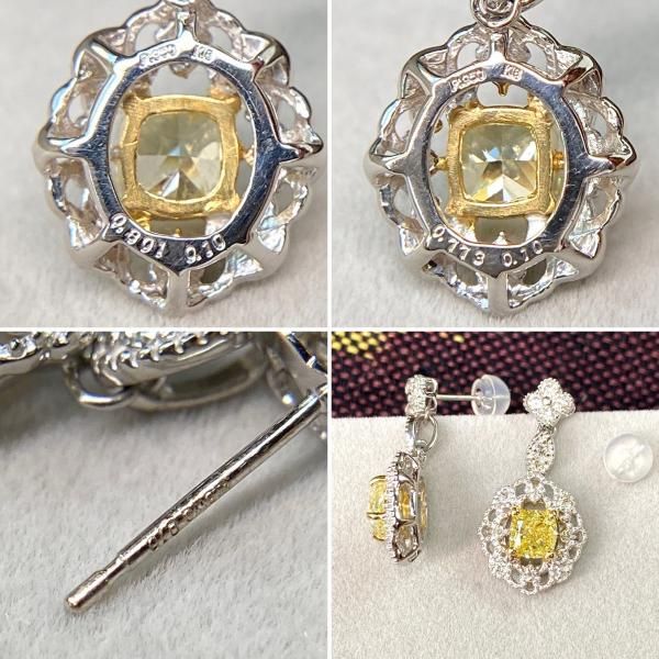 ☆SALE☆ 大粒レア☆ファンシーイエローダイヤモンド 豪華ピアス ☆SALE☆ 大粒レア☆ファンシーイエローダイヤモンド 豪華ピアス