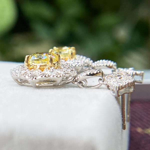 ☆SALE☆ 大粒レア☆ファンシーイエローダイヤモンド 豪華ピアス ☆SALE☆ 大粒レア☆ファンシーイエローダイヤモンド 豪華ピアス