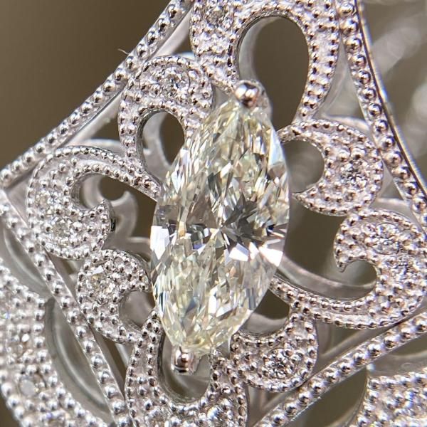 ひふみ　最高級人工ダイヤモンド　マーキスネックレス sona マーキスダイヤモンド 豪華ペンダントネックレス 0.728/0.30ct