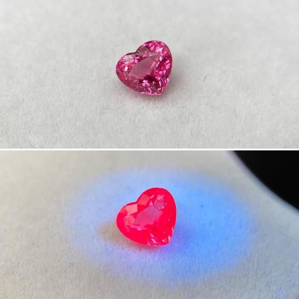 極美レア☆ホットネオンピンクスピネル大粒ハート1.39ctアヤナスピネル