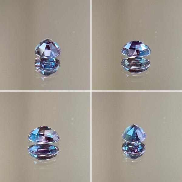 大粒極美☆天然アレキサンドライト オーバル 0.554ct 青地～赤紫 激変