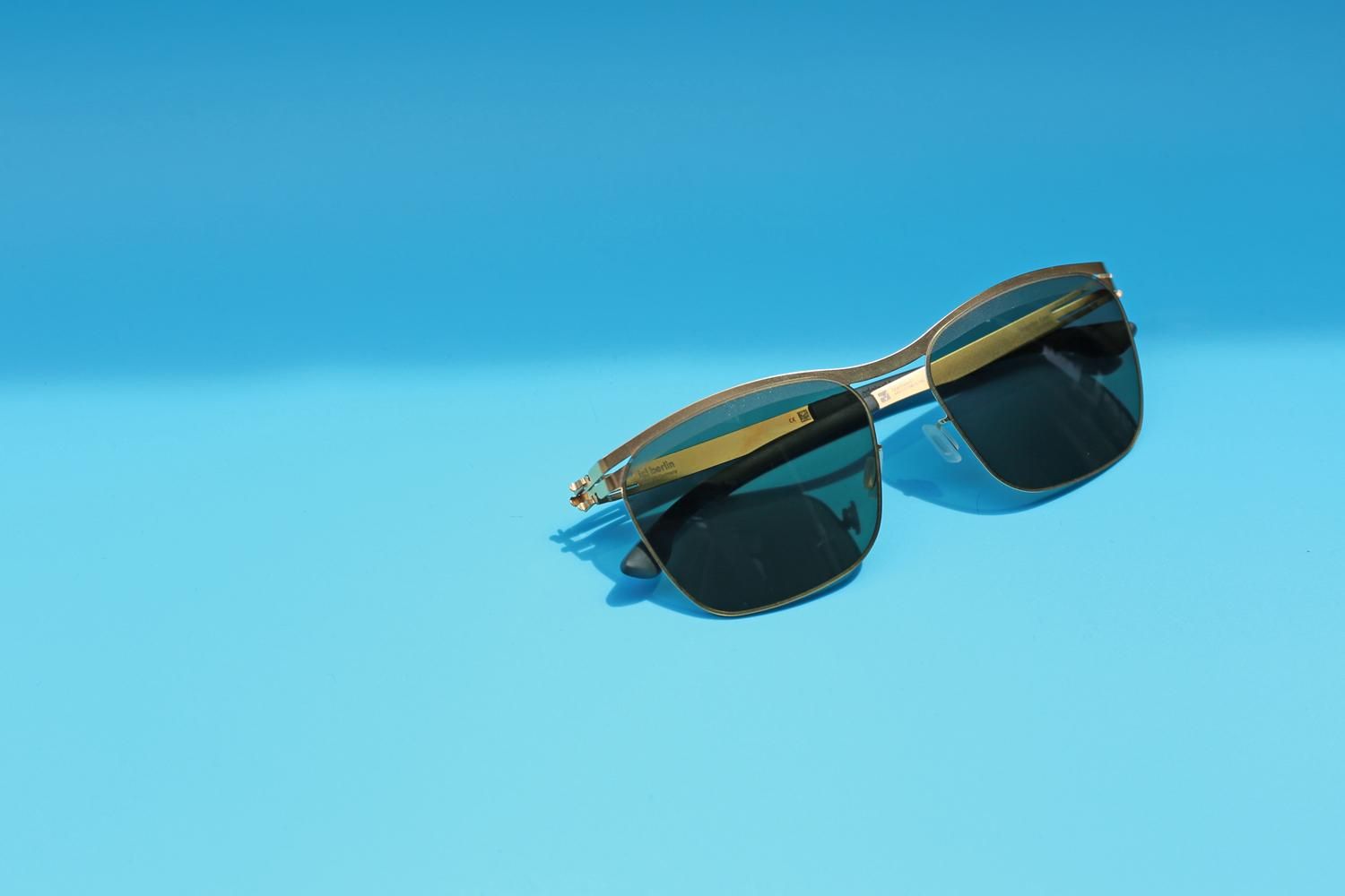 ic! berlin Peter　サングラスブルーレンズ×シルバー　度無し ic! berlin Peter サングラスブルーレンズ×シルバー 度無し