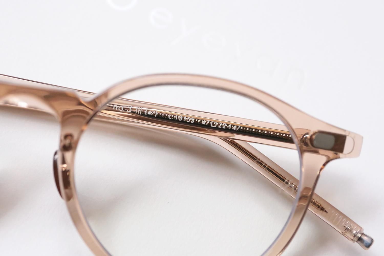美品10eyevan no.3-Ⅲ（47） c.1000S アイウェア ベージュ 美品10eyevan no.3-Ⅲ（47） c.1000S アイウェア ベージュ