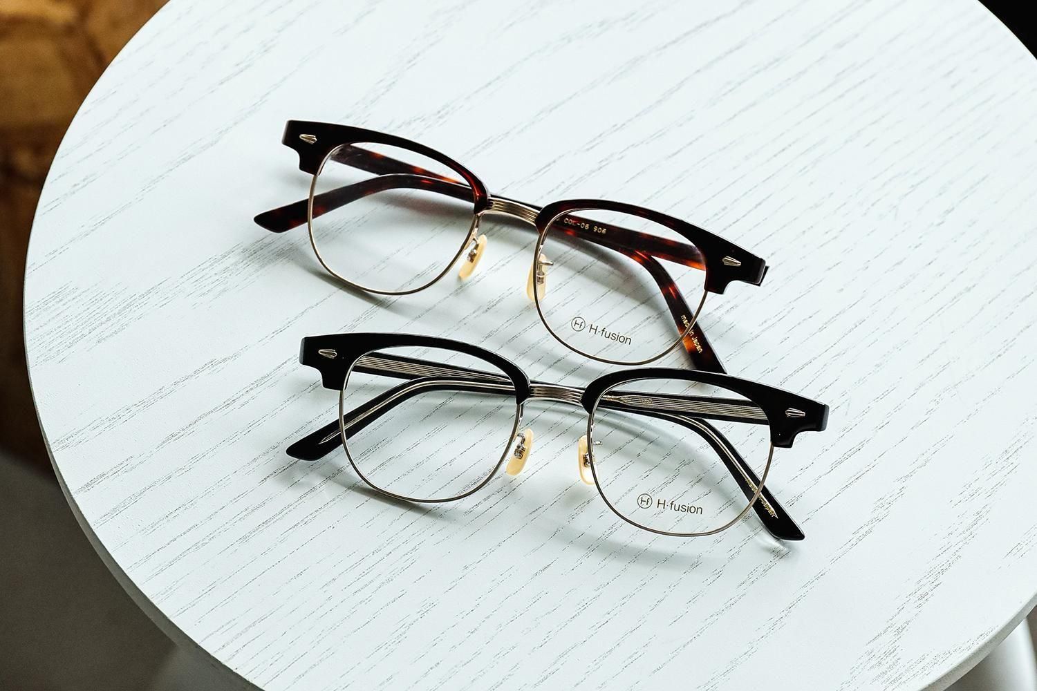 No.2214+メガネ　HORIEN　コンビブローメタル【度数入り込み価格】 No.2214メガネ HORIEN コンビブローメタル【度数入り込み価格