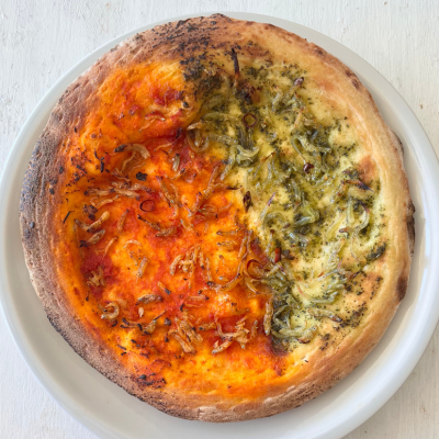 【冷凍】しらすのピリ辛ピッツァ トマト&バジルソース / 1枚