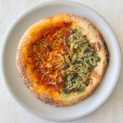 【冷凍】しらすのピリ辛ピッツァ トマト&バジルソース・ミニ / 1枚