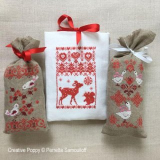 Small Christmas Gift Bags (鳥・あひる・鹿) 