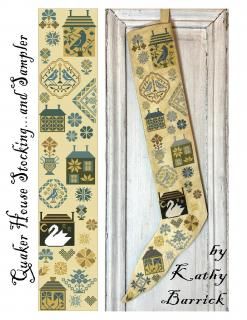 QUAKER HOUSE STOCKING & SAMPLER  