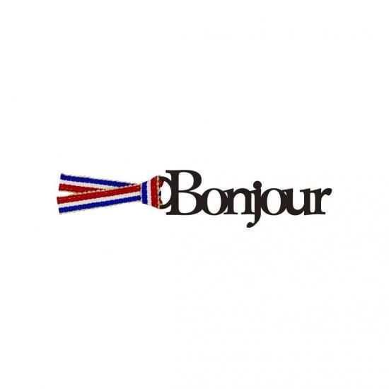 文字のしおり THE WORLD フランスの「こんにちは。」『Bonjour』