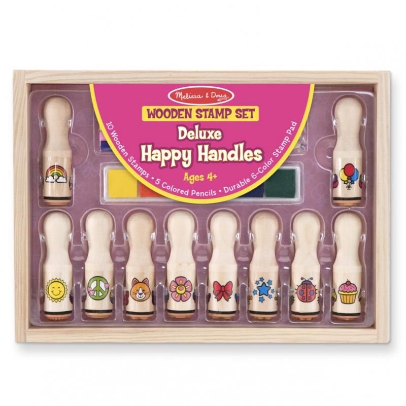 Melissa & Doug Deluxe Happy Handles Stamp Set