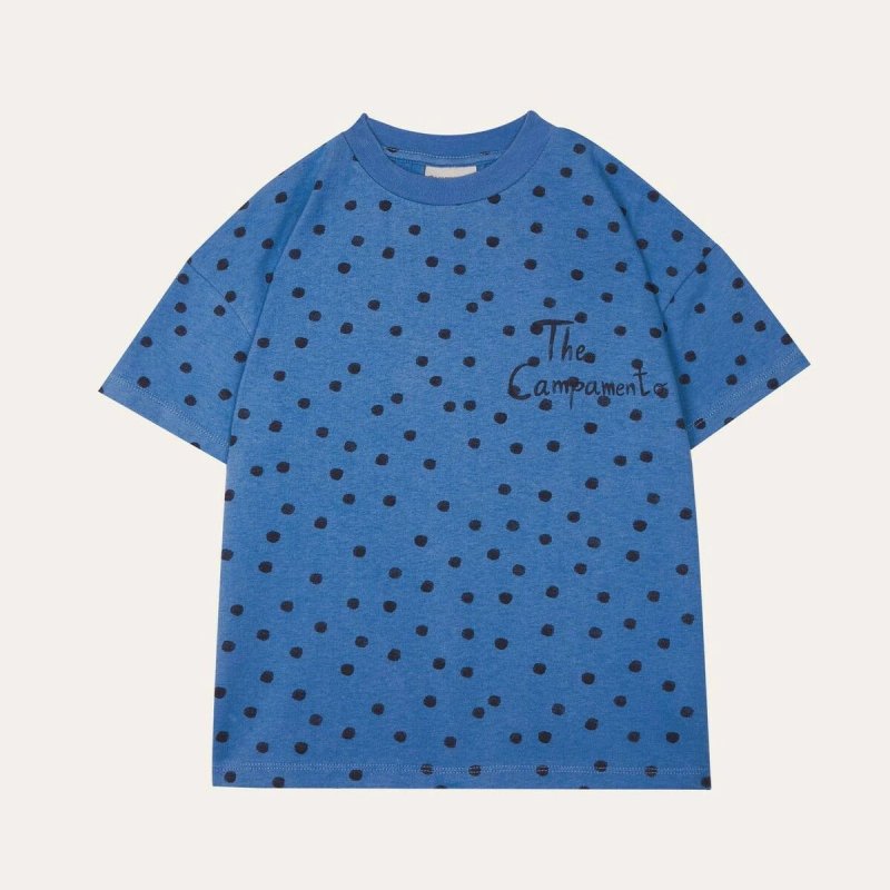 【30%OFF】The Campamento BLUE DOTS TSHIRT<img class='new_mark_img2' src='https://img.shop-pro.jp/img/new/icons24.gif' style='border:none;display:inline;margin:0px;padding:0px;width:auto;' />