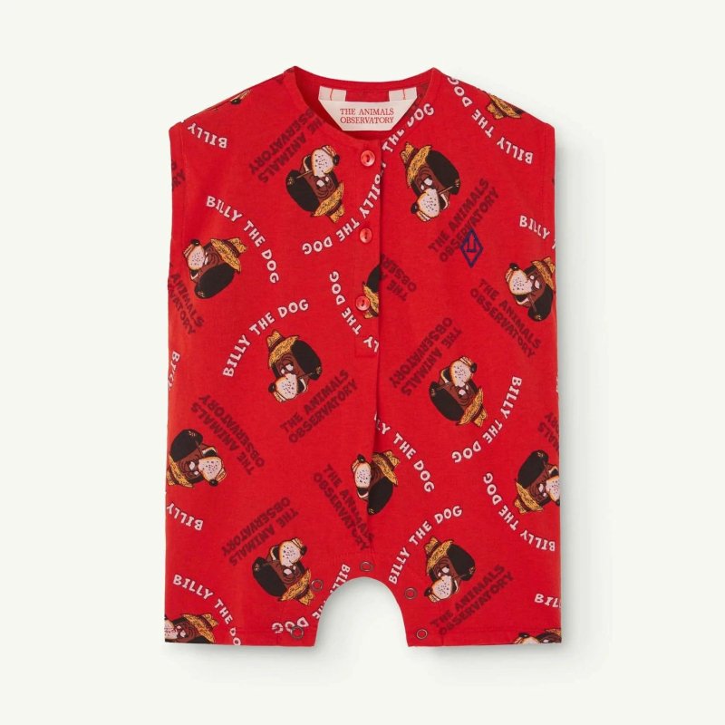 The Animals Observatory RED GOOSE BABY Romper