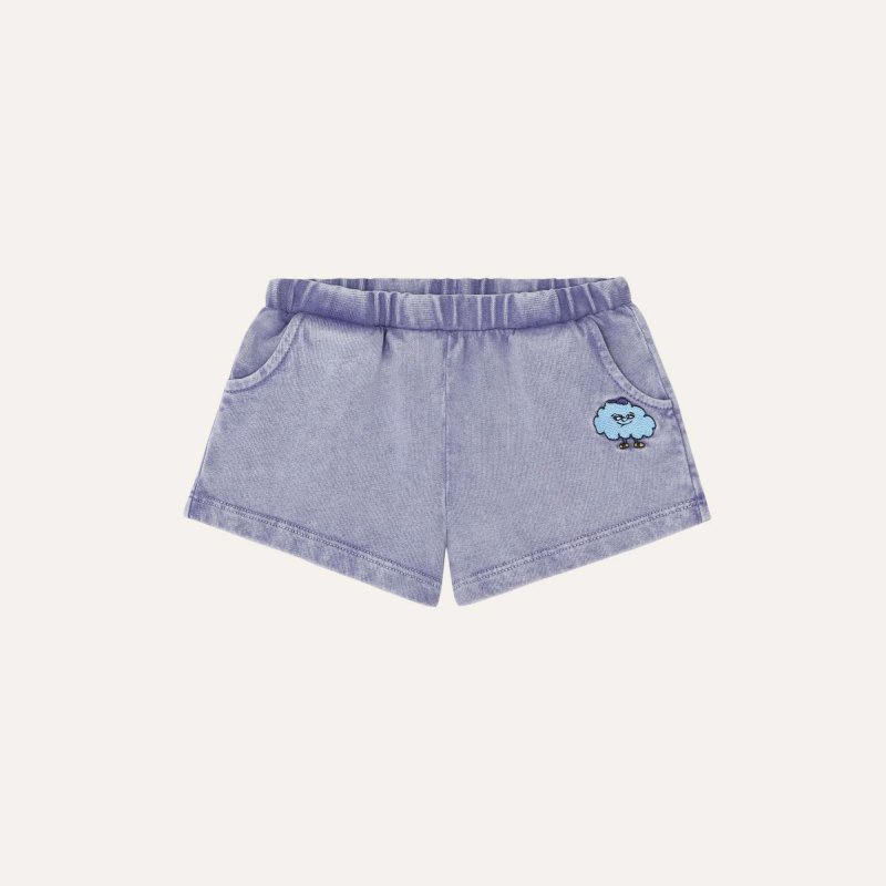 The Campamento Baby collection : BLUE WASHED BABY SHORTS