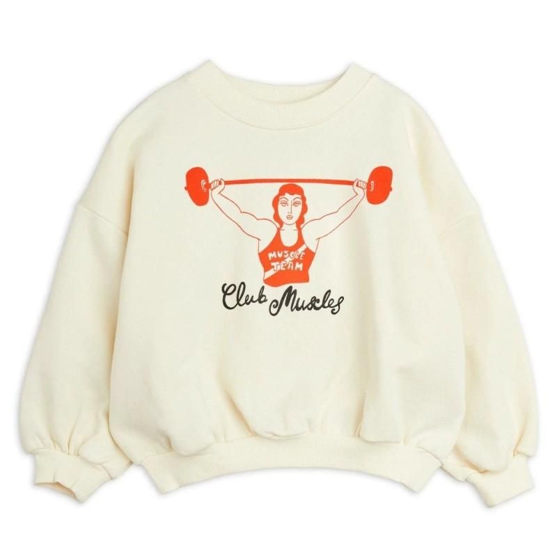 Mini Rodini Weight Lifting Sweat / Off-White