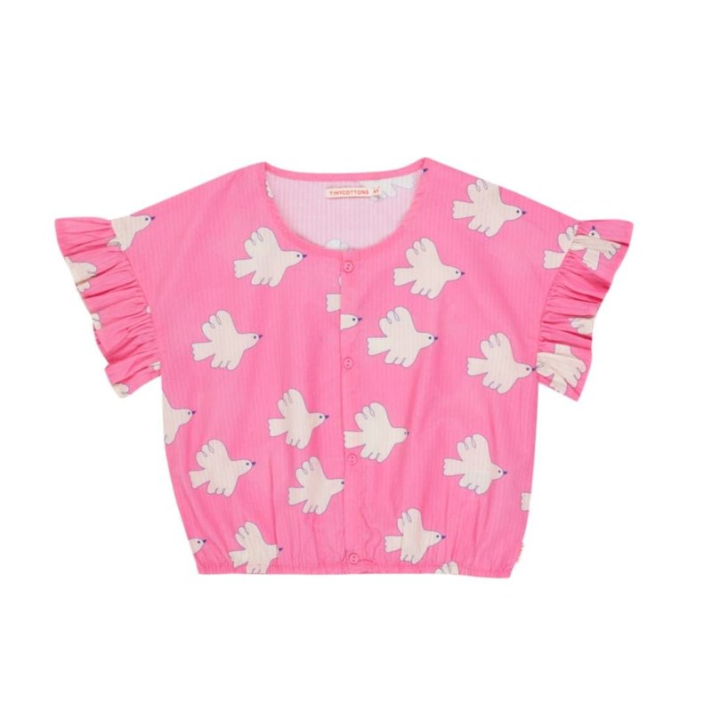 TINY COTTONS pink dove blouse
