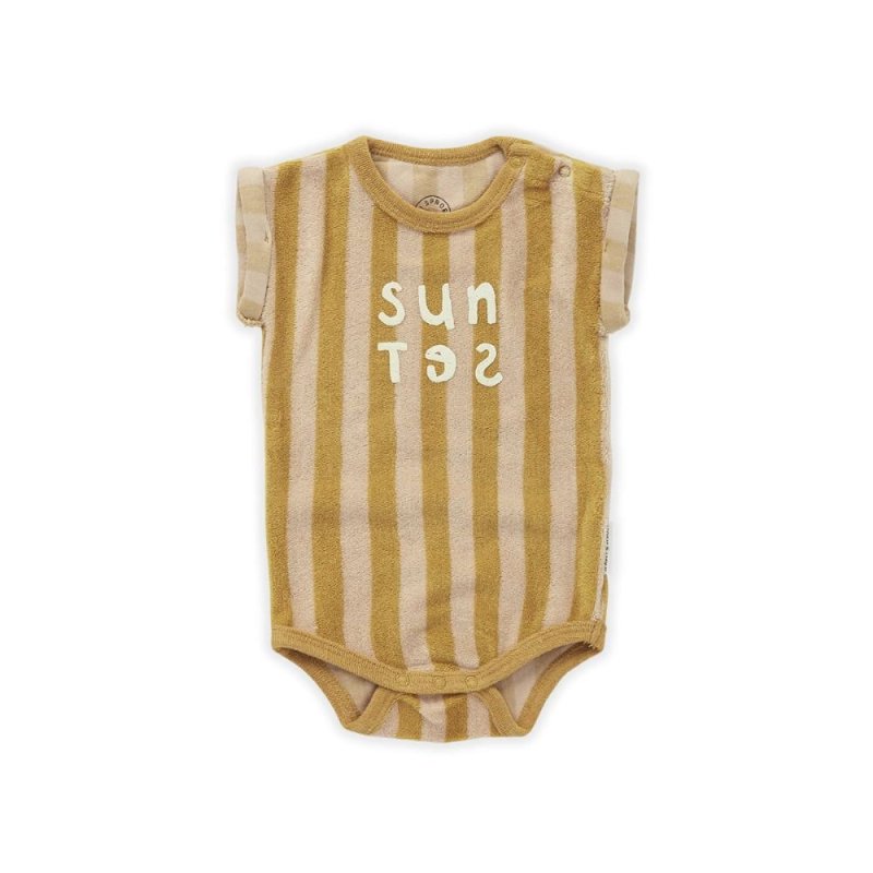 Sproet & Sprout ROMPER TERRY STRIPE SUNSET