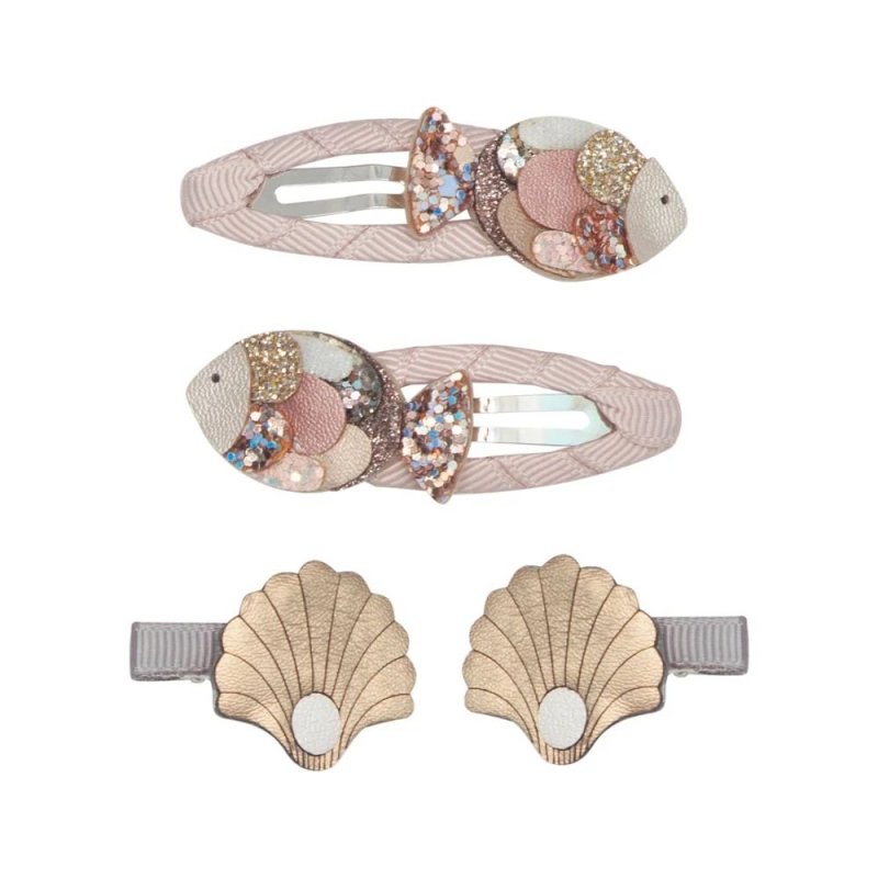 MIMI&LUNA Fish and shell clip pack