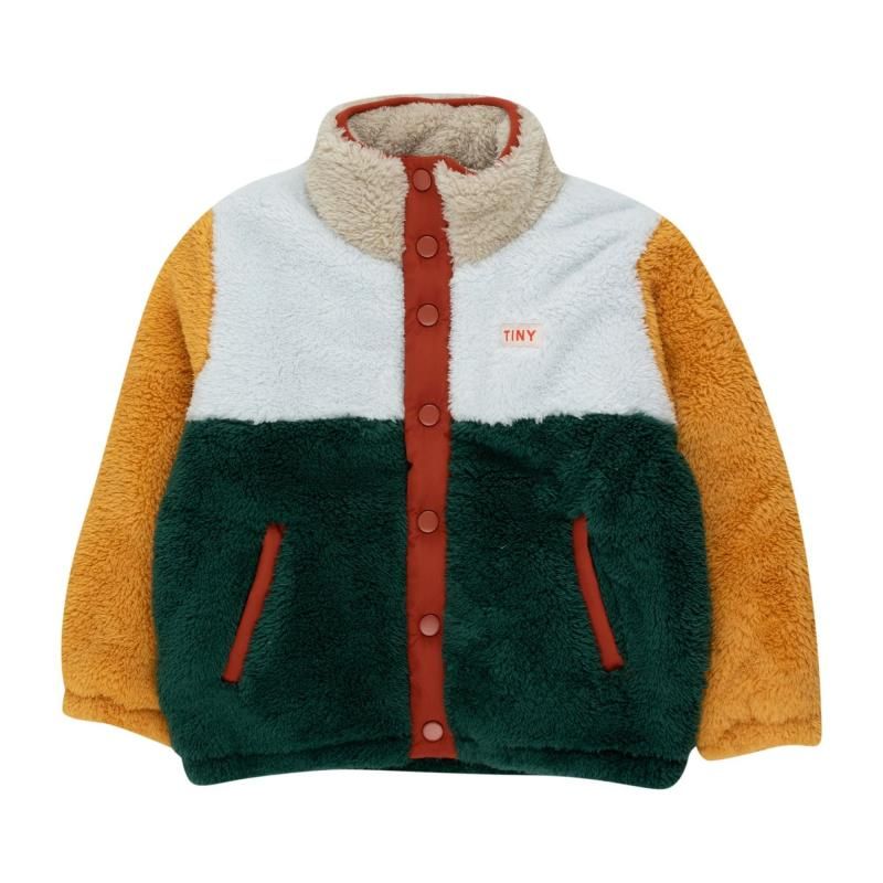 TINY COTTONS Colour block polar sherpa jacket
