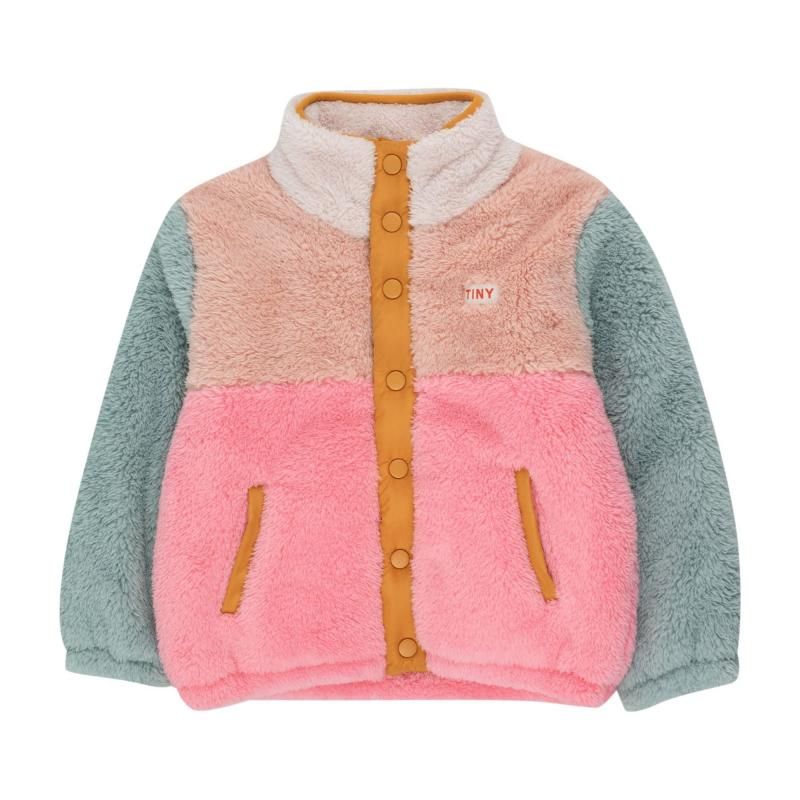 TINY COTTONS Colour block polar sherpa jacket