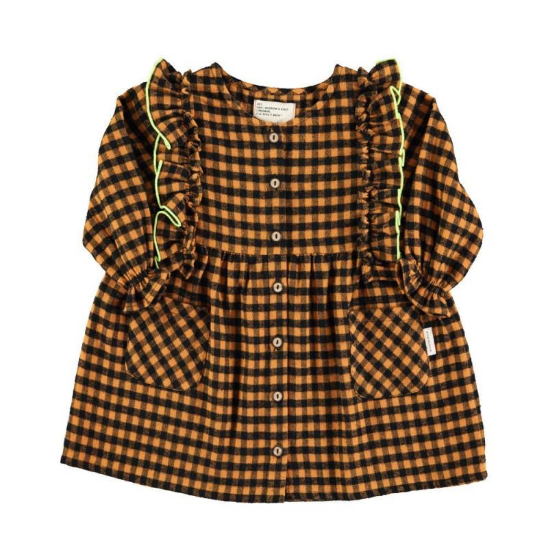 piupiuchick SHORT DRESS | Camel&Black Vichy