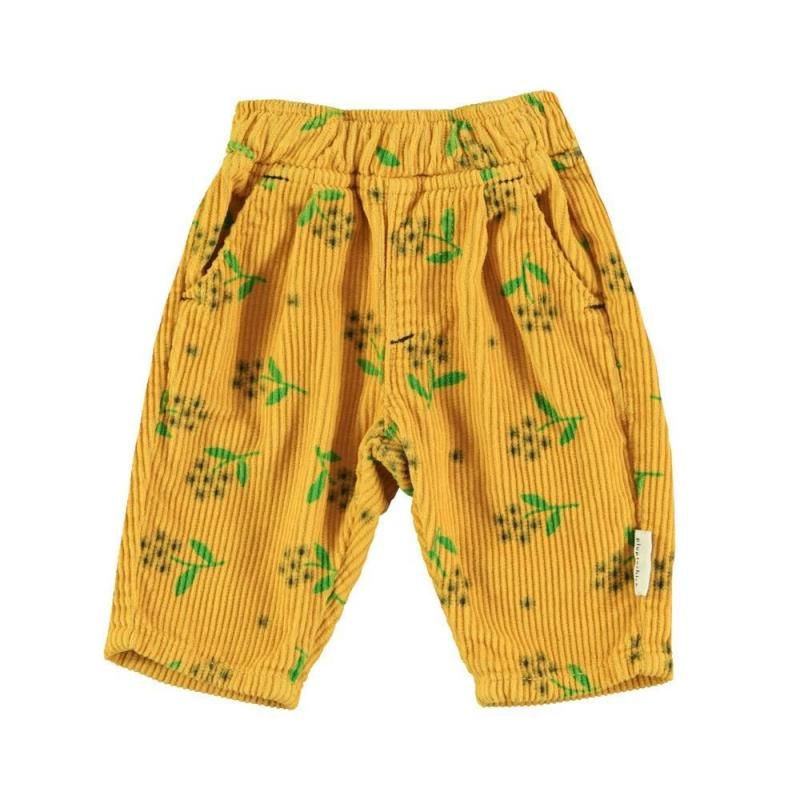 30%OFFpiupiuchick Baby trousers | Yellow mustard w/ flowers allover