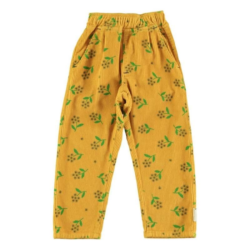 piupiuchick Trousers | Yellow mustard w/ flowers allover