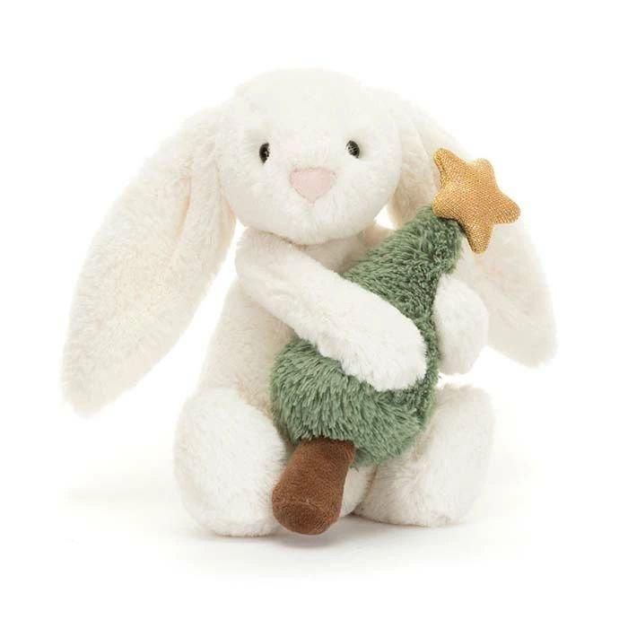 Jelly Cat Bashful Bunny with Christmas Tree