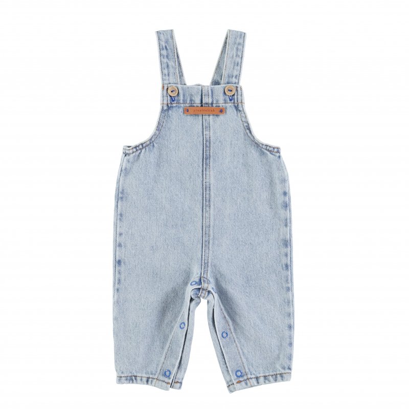 piupiuchick BABY DUNGAREES : Washed Blue Denim