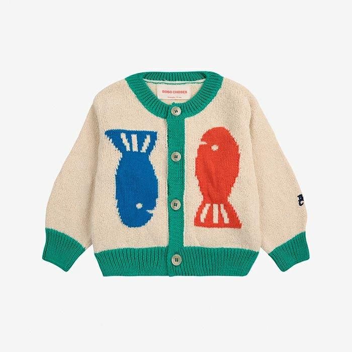 BOBO CHOSES Lucky Fish cardigan