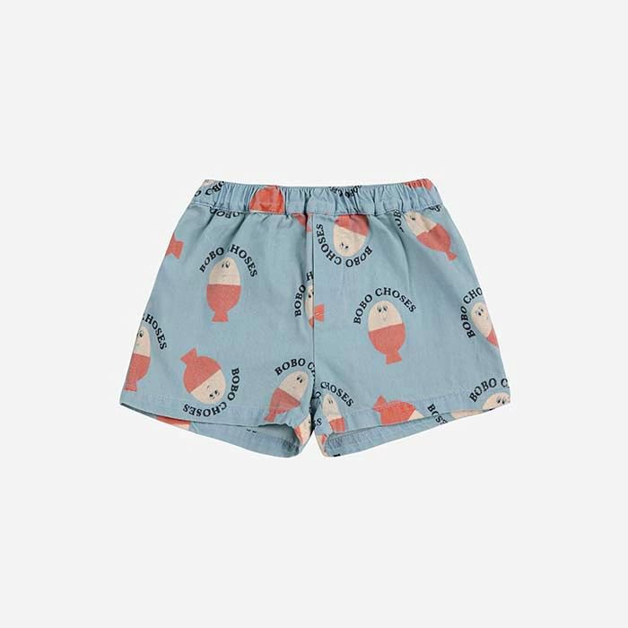 BOBO CHOSES Morning Egg all over denim shorts