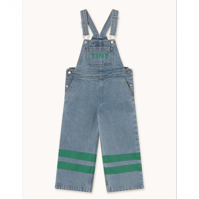 TINY COTTONS STRIPES LOGO DUNGAREE