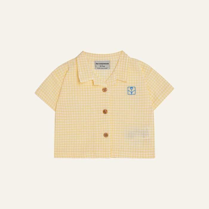 The Campamento Baby collection : YELLOW CHECKED OPEN SHIRT