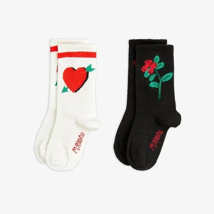 Mini Rodini ARROWED HEART 2-PACK SOCKS