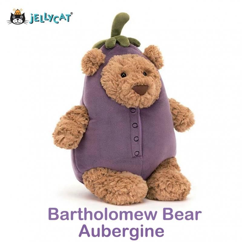 Jelly Cat Bartholomew Bear Aubergine