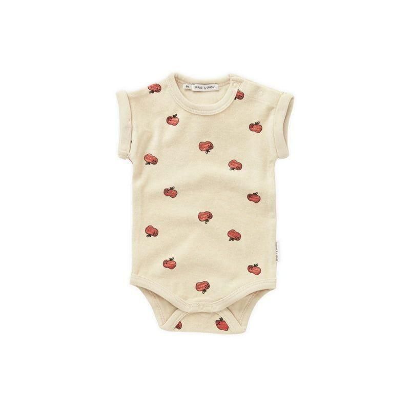 Sproet&Sprout Terry Romper Appleprint
