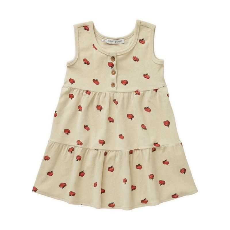 Sproet&Sprout Terry Dress Apple Print