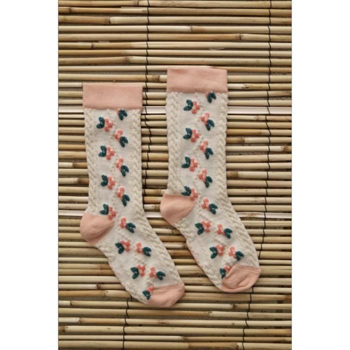 BonjourDiary Farandole flowers socks