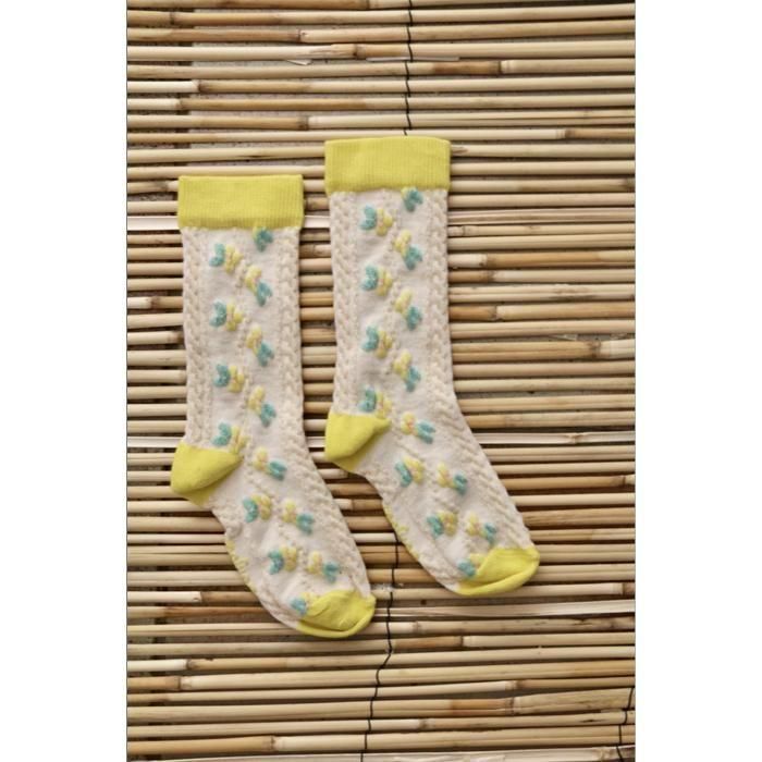 BonjourDiary Farandole flowers socks