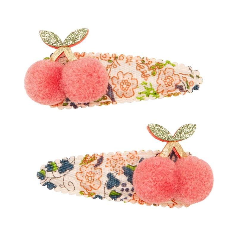 MIMI&LULA Floral pom pom cherries clips