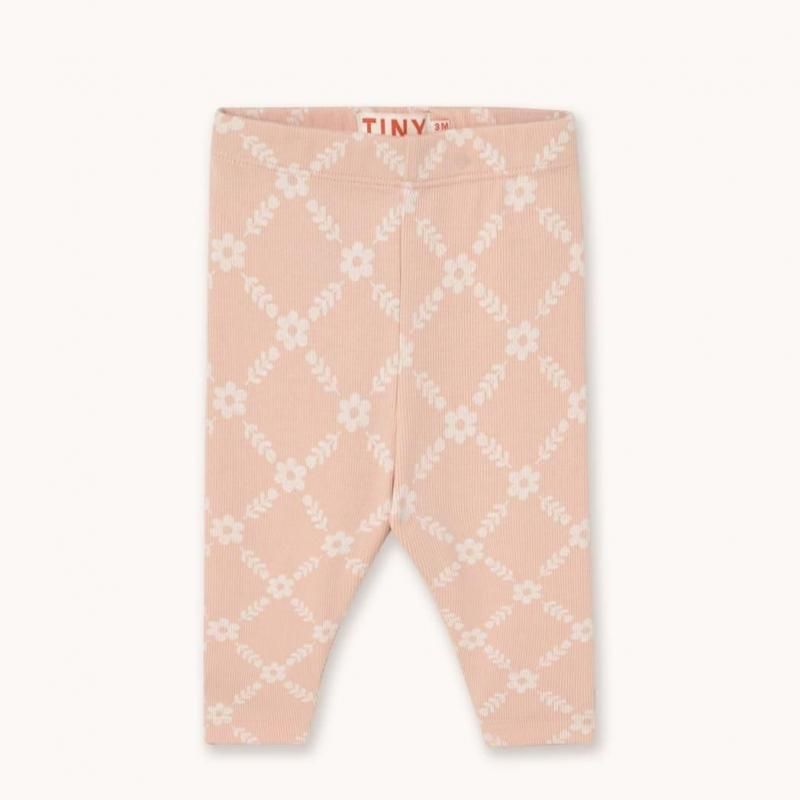TINY COTTONS Flower Grid Rib Baby pant