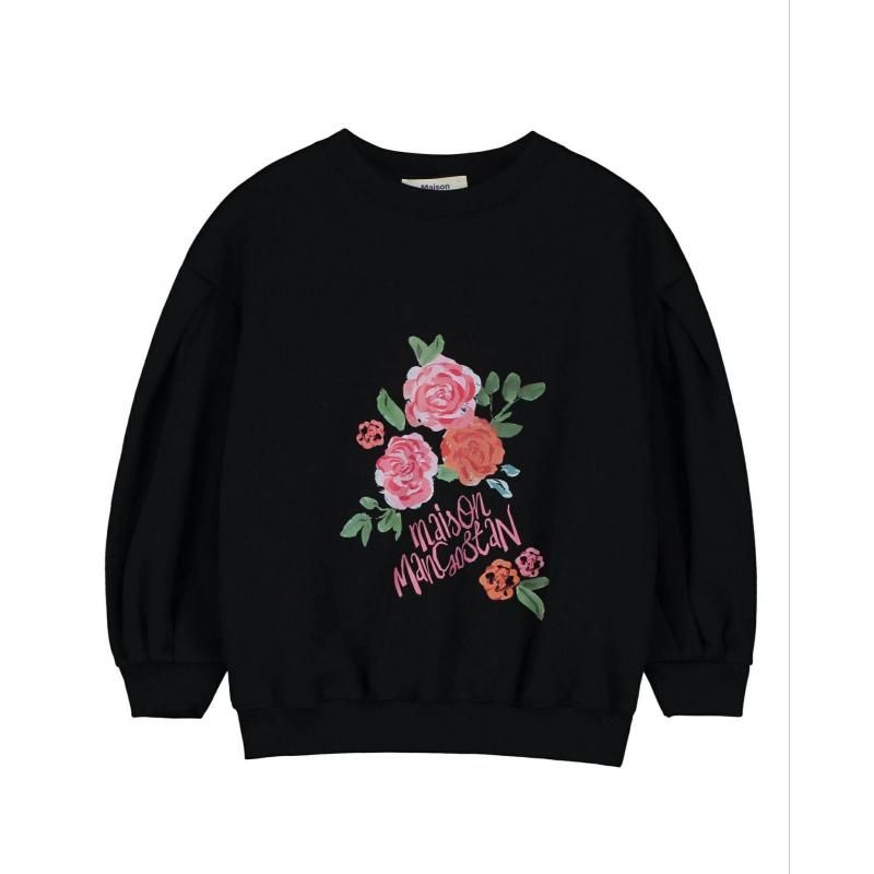 Maison Mangostan Rose Sweatshirt Black