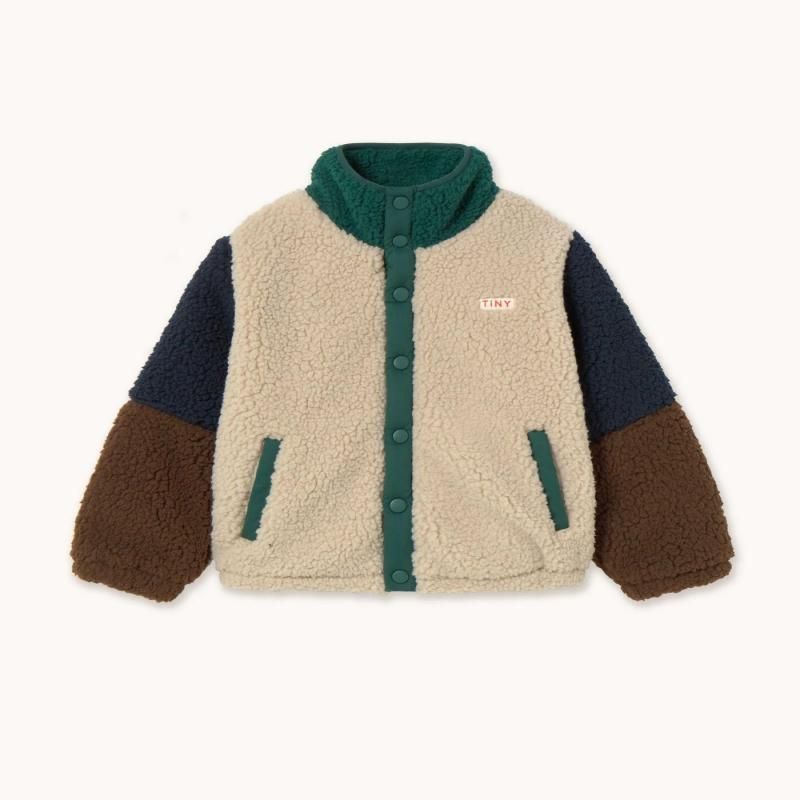 TINY COTTONS Color Block Polar Sherpa Jacket