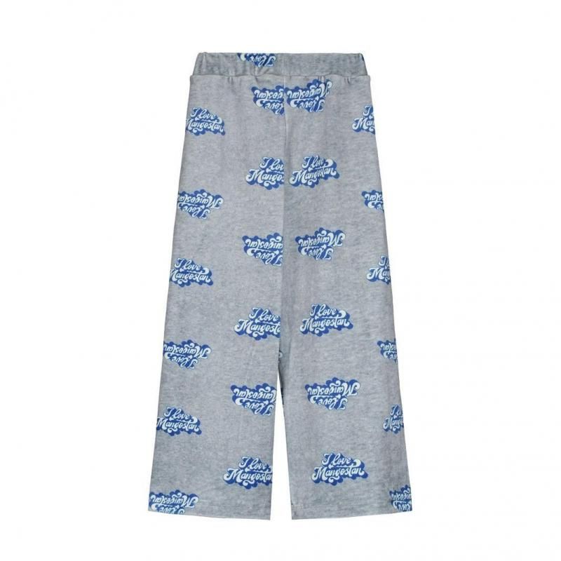 Maison Mangostan I LOVE VELVET TROUSERS GERY