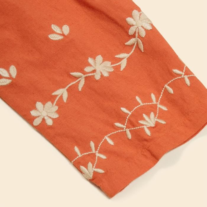 Apolina Molly Embroidered Trouser - Poppy - MARGO